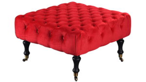 Red Velvet Tufted Ottoman rental N. Virginia-DC, VA