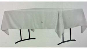 60 x 102 White Linen rental Fresno-Armona, CA