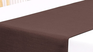 Table Runner 13 x 108 Brown Polyester rental Fresno-Armona, CA