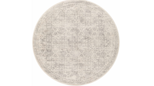 Michie Grey and White 8' Round Rug rental N. Virginia-DC, VA