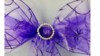 Chair Tie Organza Swirl Purple rental in Fresno-Armona, CA