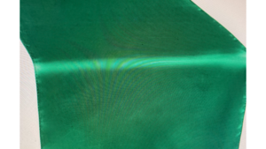 Table Runner 13 x 108 Satin Emerald Green rental Fresno-Armona, CA