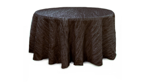 120 Round Taffeta Black Crush Crinkle rental Fresno-Armona, CA