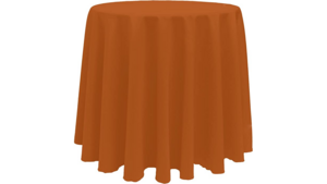 120 Round Orange Polyester rental Fresno-Armona, CA
