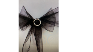 Chair Tie Organza Black rental Fresno-Armona, CA