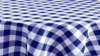 Standard Linen: 90" Round - Royal Blue Checked rental in N. Virginia-DC, VA