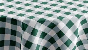 Standard Linen: 90' Round - Green Checked rental N. Virginia-DC, VA