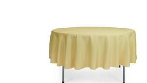 Linen Round 90 Yellow Pastel rental Fresno-Armona, CA