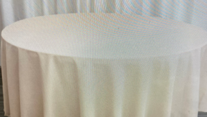 Linen Round 132 Ivory rental Fresno-Armona, CA