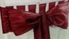 Chair Tie Taffeta Crinkle Burgundy rental in Fresno-Armona, CA