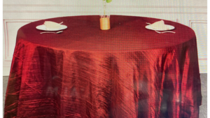 120 Round Taffeta Burgundy rental Fresno-Armona, CA