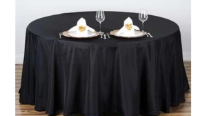 132 Round Black Crinkle Fit 72" rnd, rental Fresno-Armona, CA