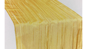 Table Runner 13 x 108 Crinkle Gold rental Fresno-Armona, CA