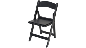 Black Resin Folding Chair With Black Padded Seat rental N. Virginia-DC, VA