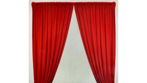 Pipe & Drape Red Velvet Drape Panel Set (2) only rental Fresno-Armona, CA