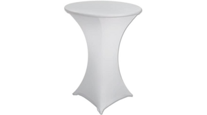 Linen: Spandex Cocktail Table Cover 30" - White rental N. Virginia-DC, VA