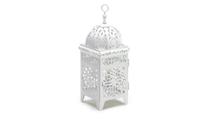 Lantern: Small White Moroccan Style 10" Tall rental N. Virginia-DC, VA