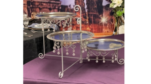 Catering 3 Tiered Jeweled Adjustable Stand rental Fresno-Armona, CA