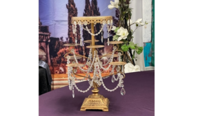 Catering Gold Jeweled Cake & Cup Cake Stand rental Fresno-Armona, CA