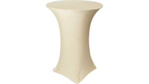 Linen: Spandex Cocktail Table Cover 30" - Ivory rental N. Virginia-DC, VA