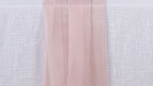 Table Runner Chiffon Rose Gold rental Fresno-Armona, CA