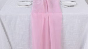Table Runner Chiffon Pink rental Fresno-Armona, CA