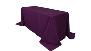 90 x 156 Table Drape Eggplant rental Fresno-Armona, CA