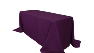 90 x 132 Table Drape Eggplant rental Fresno-Armona, CA