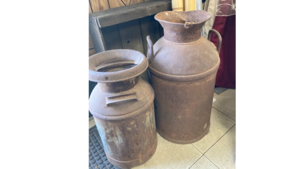 Event Decor Rusted Milk Jugs assort sizes rental Fresno-Armona, CA