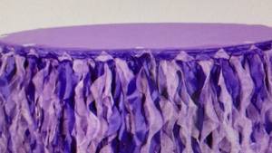 Linen Skirting Organza Curly Willow Purple & La... rental Fresno-Armona, CA