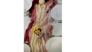 Cheesecloth Runner Ombrea Mauve rental Fresno-Armona, CA