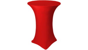 Linen: Spandex Cocktail Table Cover 30" - Red rental N. Virginia-DC, VA