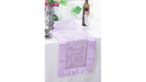 Table Runner Satin Swirl Lavender rental Fresno-Armona, CA