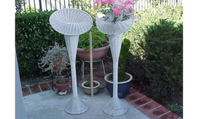 Event Decor Wedding Ivory Baskets Pair rental Fresno-Armona, CA