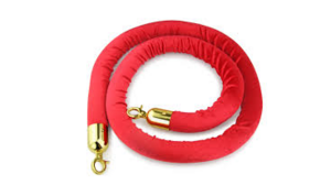 Red Velvet Stanchion Rope -Gold (5 ft) rental N. Virginia-DC, VA