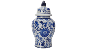 Chinoiserie: Large Ginger Jar 18" Blue and White rental N. Virginia-DC, VA