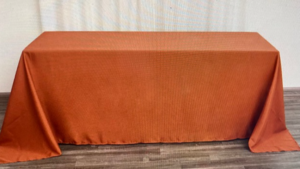 90 x 156 Table Drape Cooper/ Terra Cotta rental Fresno-Armona, CA
