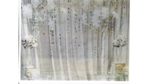 Back Drop Orchid Trees and Chiffon rental Fresno-Armona, CA
