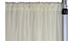 Pipe & Drape 14 ft. Ivory Chiffon Panel rental Fresno-Armona, CA