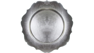 Charger: Silver Scalloped Rimmed 13" diam. rental N. Virginia-DC, VA