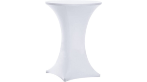 Linen: Spandex Cocktail Table Cover 24" - White rental N. Virginia-DC, VA