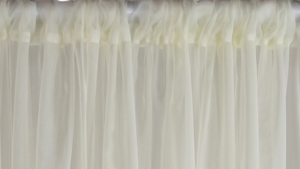 Ceiling Drape Ivory 5 x 30 panel rental Fresno-Armona, CA