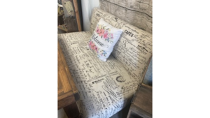 Seating Printed Sweetheart Bench rental Fresno-Armona, CA