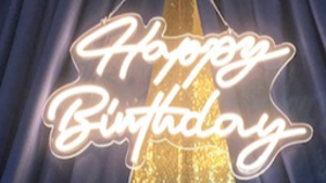Signage Happy Birthday LED Electric rental Fresno-Armona, CA