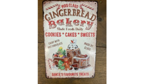 Signage Mrs. Claus Bakery Metal rental Fresno-Armona, CA