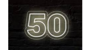 Neon Sign: "50" rental N. Virginia-DC, VA