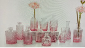 Vase Ombre Blush/Pink Mini Vases 12 count rental Fresno-Armona, CA
