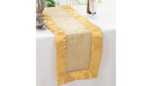 Table Runner 12.75 x 108 Golden Swirl rental Fresno-Armona, CA