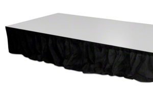 Linen Stage Skirting Black 1 foot tall x 9 feet... rental Fresno-Armona, CA