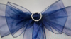 Chair Tie Organza Navy Blue rental in Fresno-Armona, CA